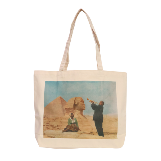 Louis and Lucille Armstrong at the Pyramids of Giza- Tote Bag